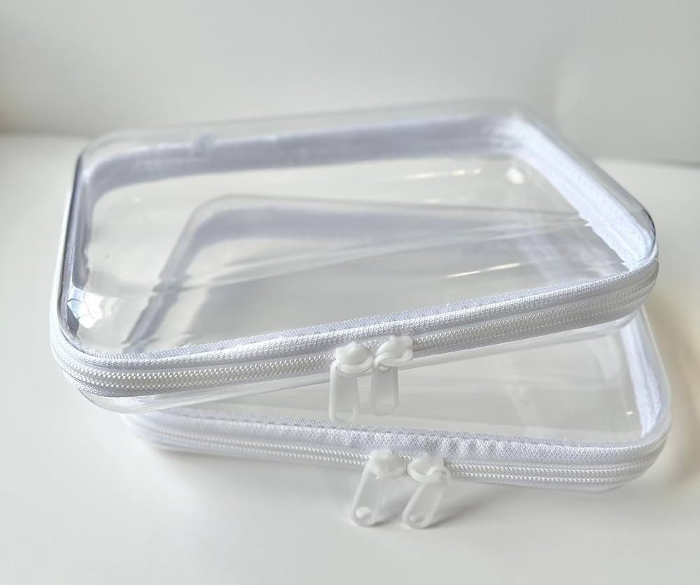 FAI Products Clear/Transparent Hard PVC Organizing Case with Double Zipper, Declutter and Tidy Li... | Amazon (US)