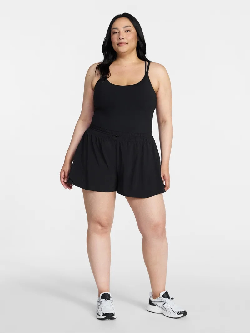 Avia Women's Clinched Waist Romper, Sizes XS-4X | Walmart (US)