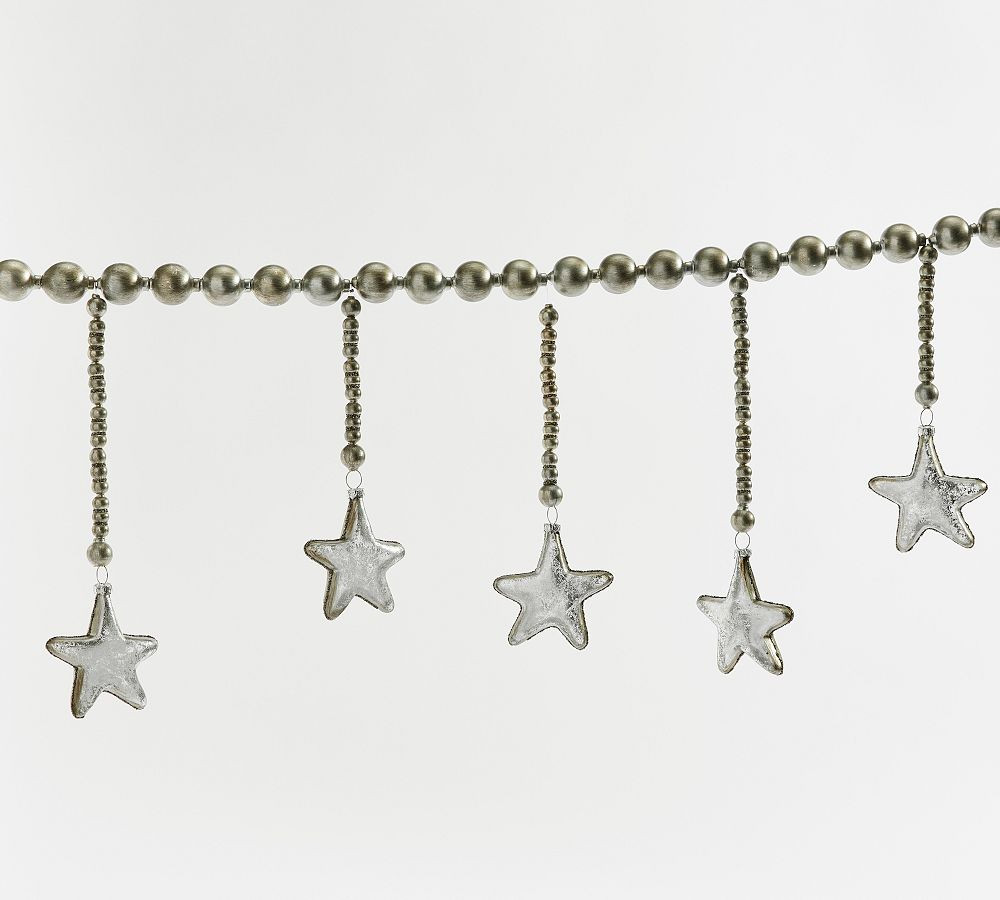 Silver Star Garland | Pottery Barn (US)