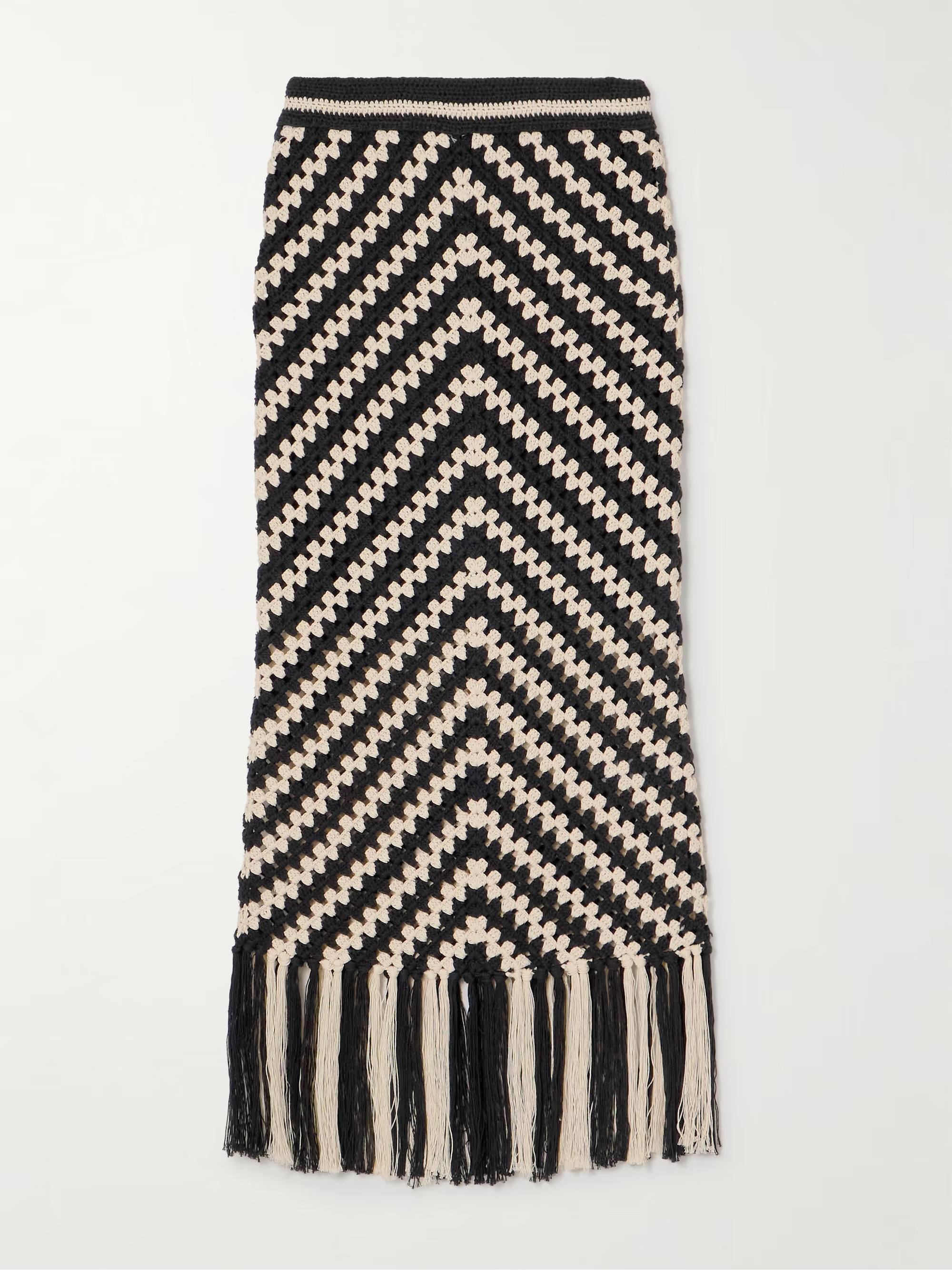 Halliday fringed crocheted cotton maxi skirt | NET-A-PORTER (UK & EU)