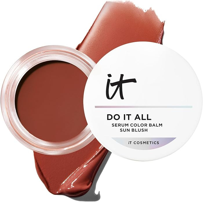 IT Cosmetics Do It All Serum Color Balm Sun Cream Blush & Bronzer, Blendable & Buildable, Lift, R... | Amazon (US)