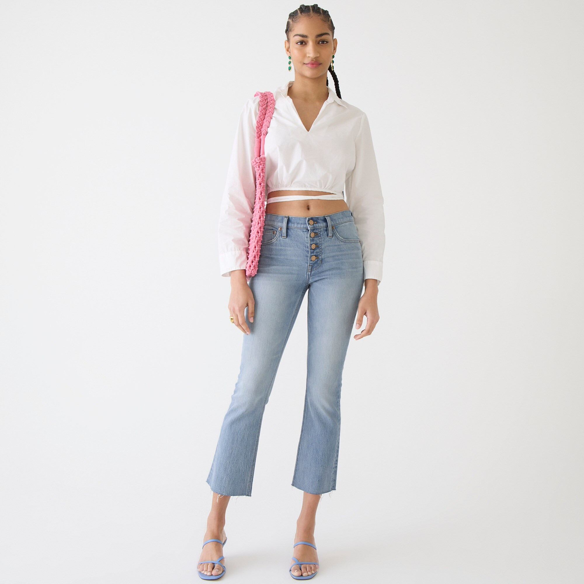 9" demi-boot crop jean in Waterwood wash | J. Crew US