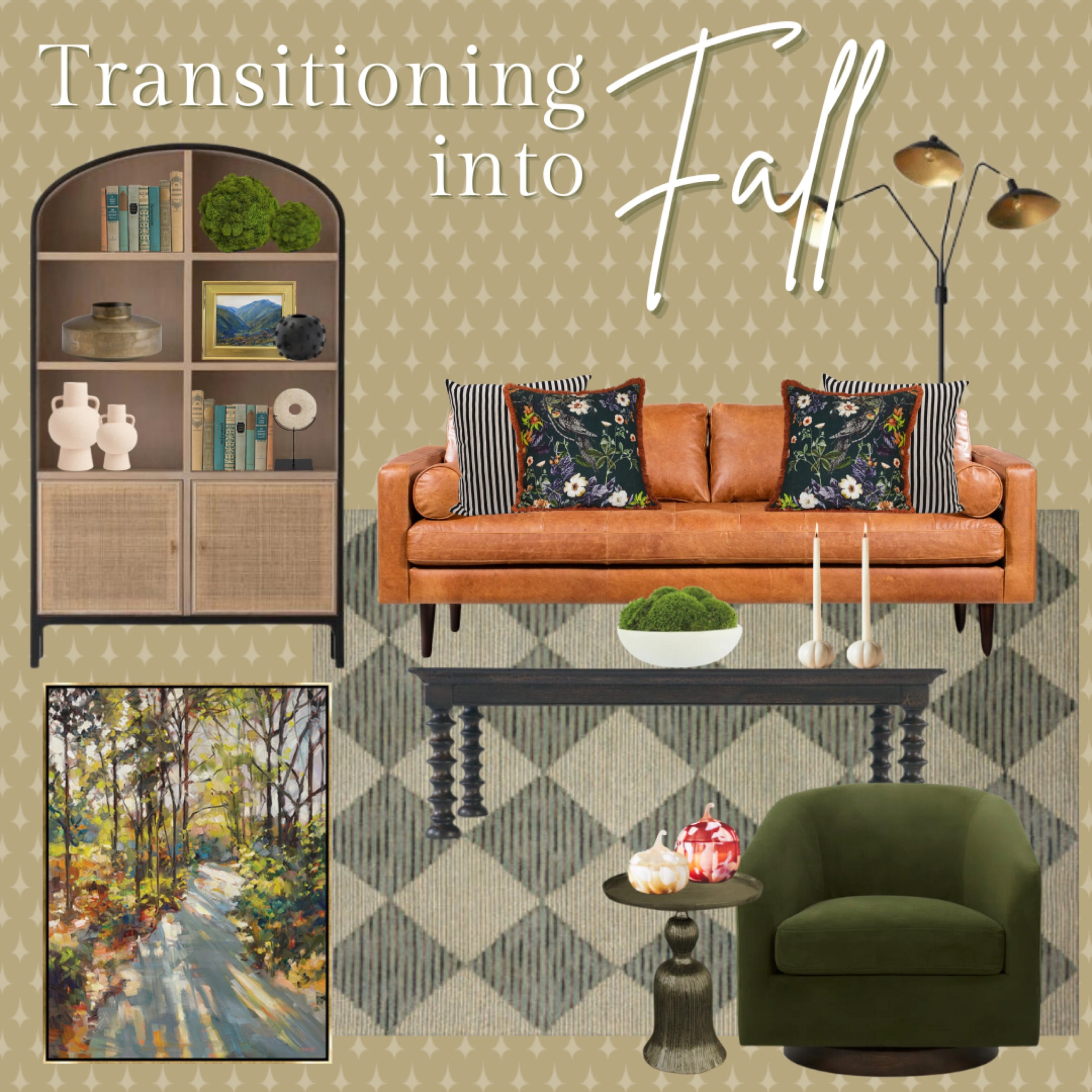 Transition your home decor to fall with leather and velvet and pumpkin accents. 

#LTKSeasonal #LTKhome #LTKFind