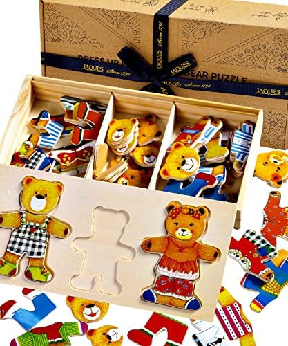 Jaques of London Wooden Puzzles Bears Dress Up | Wooden Puzzles for Kids | Wooden Toys Unique Dre... | Amazon (UK)