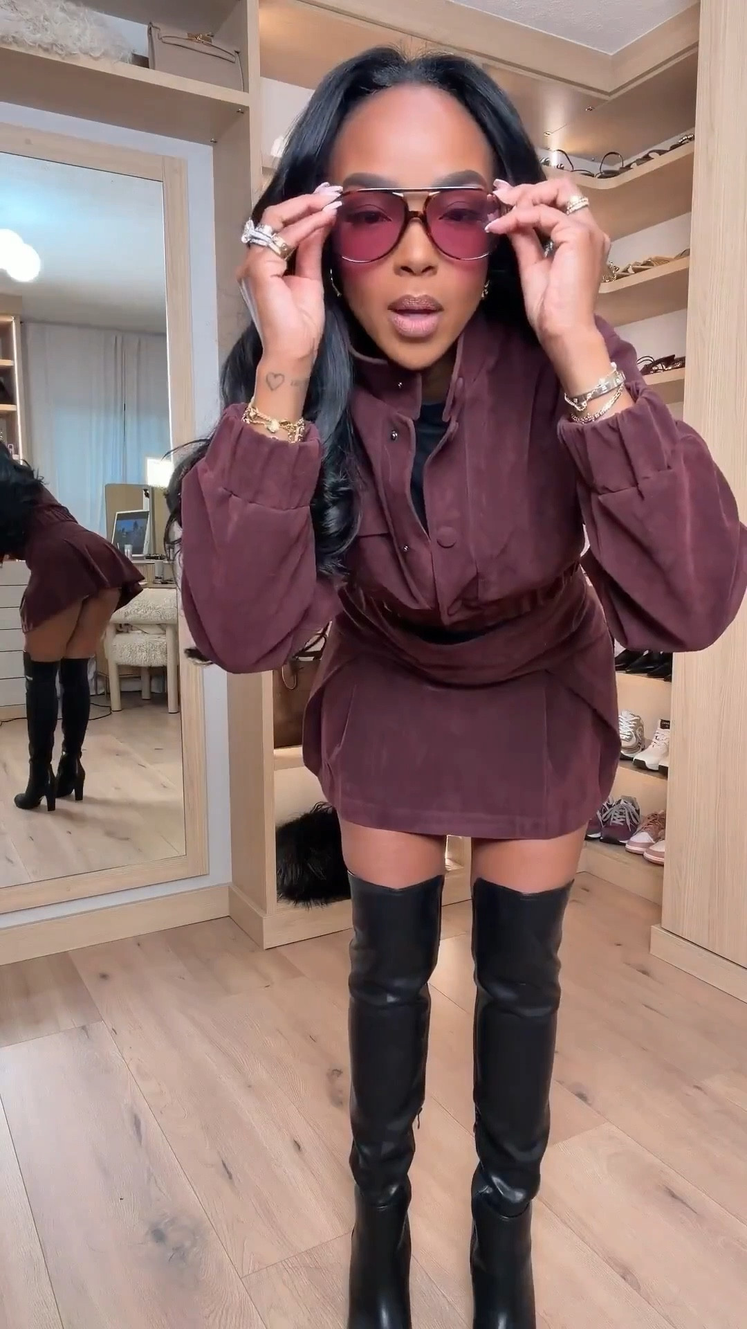 ✨ Bold, Sculpted & Statement-Ready

This Miss Circle mini is giving elevated confidence with a sleek, sculpted finish. The tailored silhouette and structured details make it an instant standout while still feeling wearable and chic. It’s one of those pieces you can style endlessly — boots now, heels later, layered or worn solo — making it a true cost-per-wear win.

Perfect for:
• Date night
• Nights out
• Dinner plans
• Events or celebrations

📏 Sizing:
Dress: Small

Measurements:
5’4” · 138 lbs · 34D · 27” waist · 40” hips

Save this post to come back when you need a bold, elevated look that always delivers.

Follow me on Instagram and YouTube @kirasfashionfinds

#LTKPetite #LTKootd