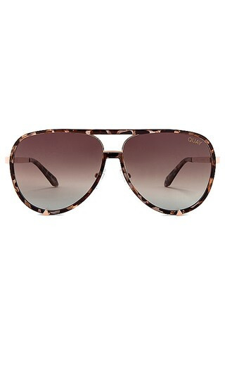 Quay High Profile Polarized Sunglasses in Brown. | Revolve Clothing (Global)