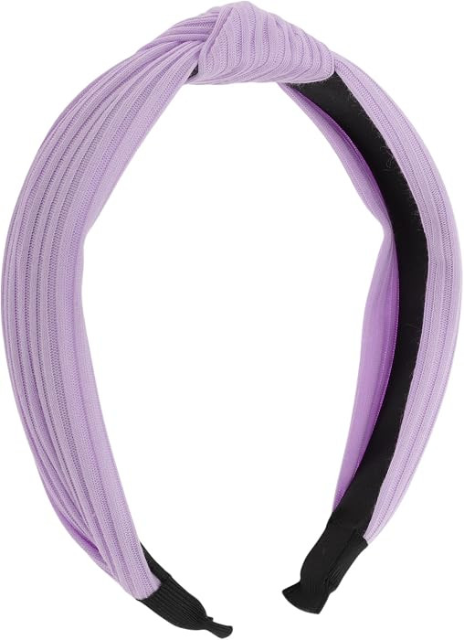 VOCOSTE Textured Cotton Knot Headband, Soft Hairband for Women, 1.3 Inch Height, Purple | Amazon (US)