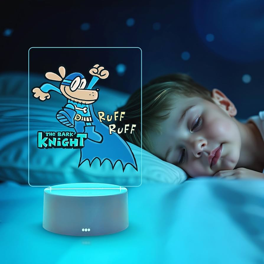 Officially Licensed Dog Man Night Light - The Bark Knight LED Glow Light with Removable 7 Colors ... | Amazon (US)