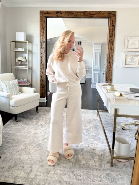 I will be living in this comfy set until further notice! Wearing a small petite in these wide leg cropped pants. Use code AMANDAJOHNxSPANX for 10% off! 

#LTKSeasonal