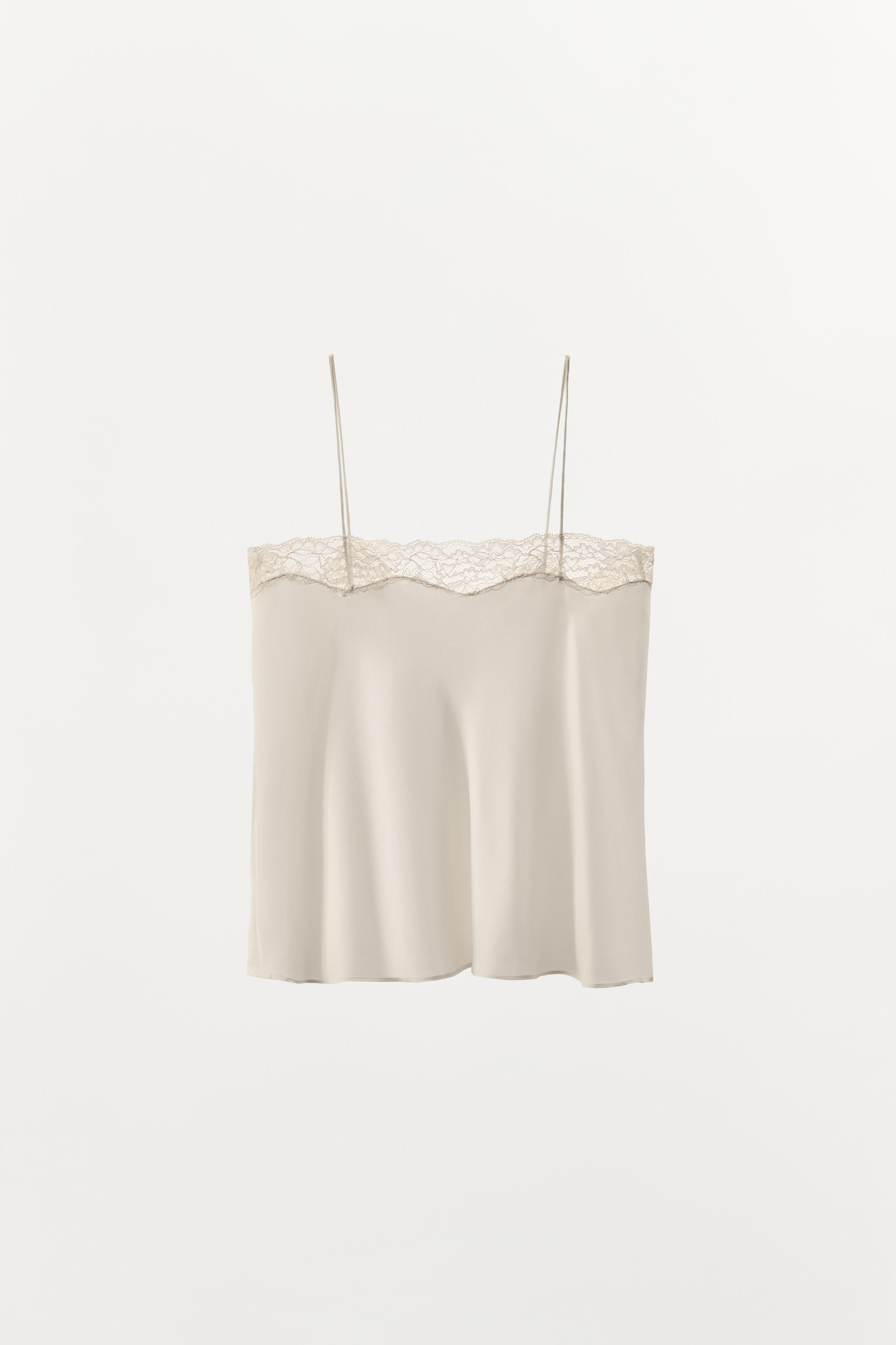 TOP LINGERIE SETA PIZZO | Zara UK