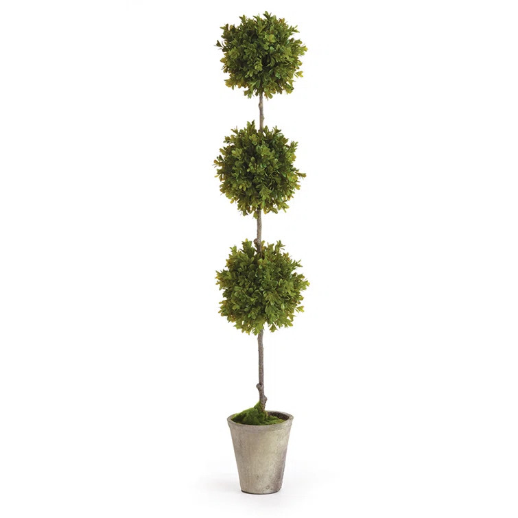 Faux Boxwood Topiary in Metal Pot | Wayfair North America