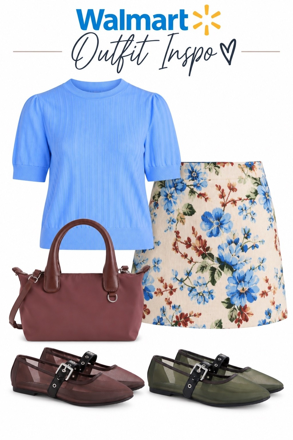 Walmart did NOT have to make this outfit this cute. 😍 The blue + floral combo with the mesh flats is giving expensive on a budget.

#WalmartFashion #WalmartFinds #WalmartStyle #AffordableFashion #LTKStyle

#LTKOver40 #LTKMidsize #LTKootd