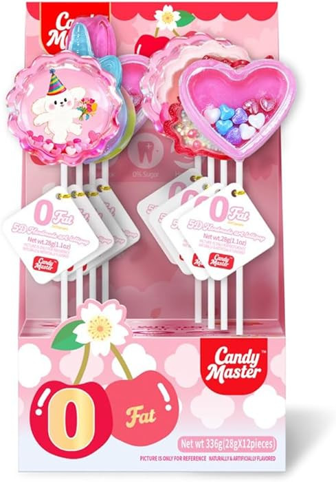 Candy Master MeCandy 5D Lollipop (8 packs, Sweet Heart) | Amazon (US)