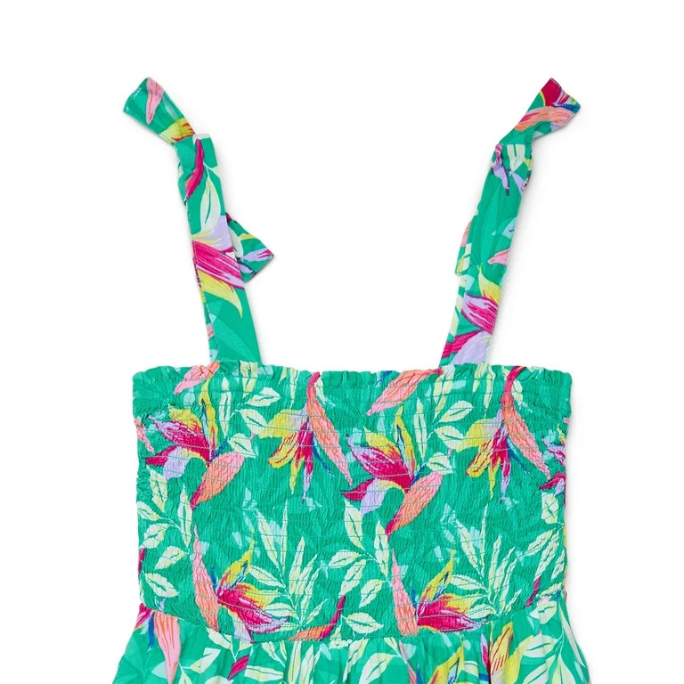 Wonder Nation Girls Sleeveless Smocked Bodice Dress, Sizes 4-18 & Plus | Walmart (US)