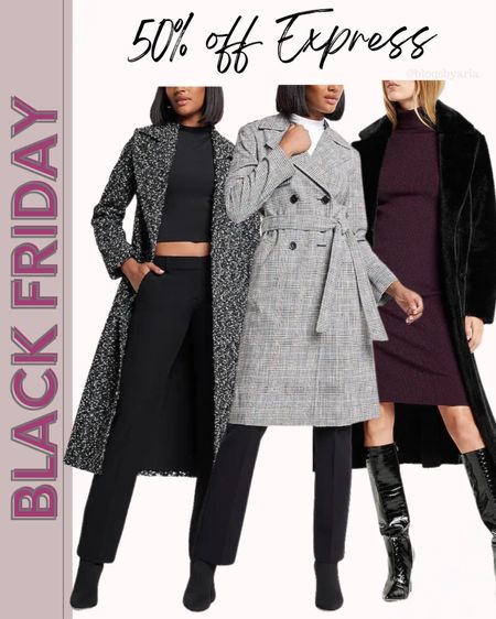 Express coats on sale for Black Friday at 50% off! Now is the time to grab the perfect gift for the girl who needs a fabulous coat or for yourself! #wintercoat  #blackfriday #trenchcoat #furcoat #ltkstyletip #ltksalealert #woolcoat #tweedcoat 

#LTKGiftGuide #LTKCyberweek #LTKSeasonal