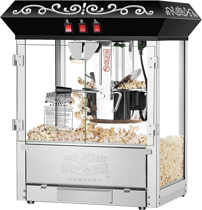 Great Northern 10 oz Perfect Popper Countertop Style Popcorn Machine Black | Amazon (US)