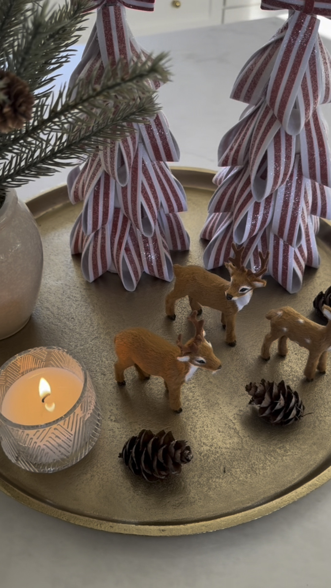 Adding some holiday decor to my kitchen! These trees are only three dollars in and just the right amount of red to my kitchen. And I can’t get over how cute these miniature reindeer are 🎄 Holiday Target. Adding some fake snow would also be adorable. Holiday styling red and white trees, faux Christmas greenery

#LTKHoliday #LTKSeasonal #LTKSaleAlert