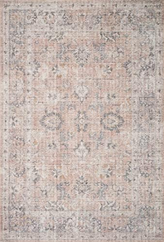 Loloi II Skye Collection SKY-01 Blush / Grey, Traditional 7'-6" x 9'-6" Area Rug | Amazon (US)