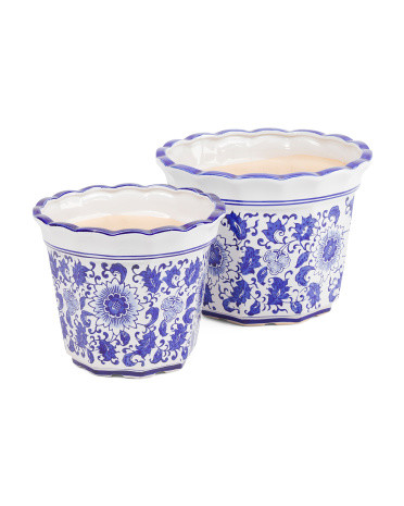 2pc Chinoiserie Indoor Planters | TJ Maxx