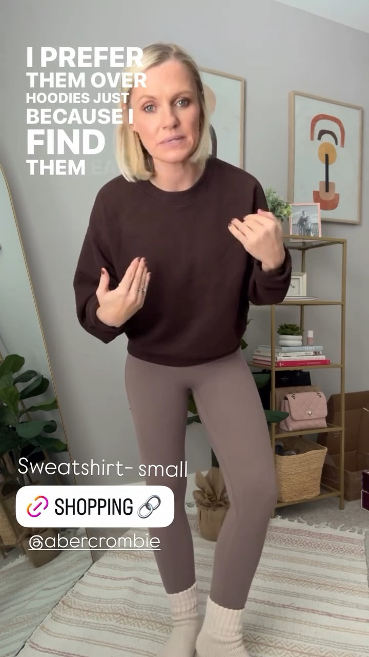 Crewneck sweater from @Abercrombie I love the chocolate brown! I’m wearing a small! 

#LTKOver40 #LTKSaleAlert #LTKootd