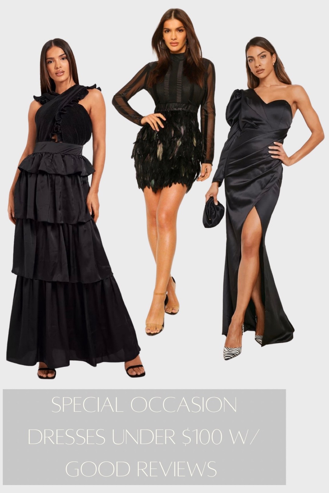 Special Occasion Dresses Under $100 

Formal event outfit. Holiday dress. Black tie wedding. 

#LTKwedding #LTKunder100 #LTKHoliday
