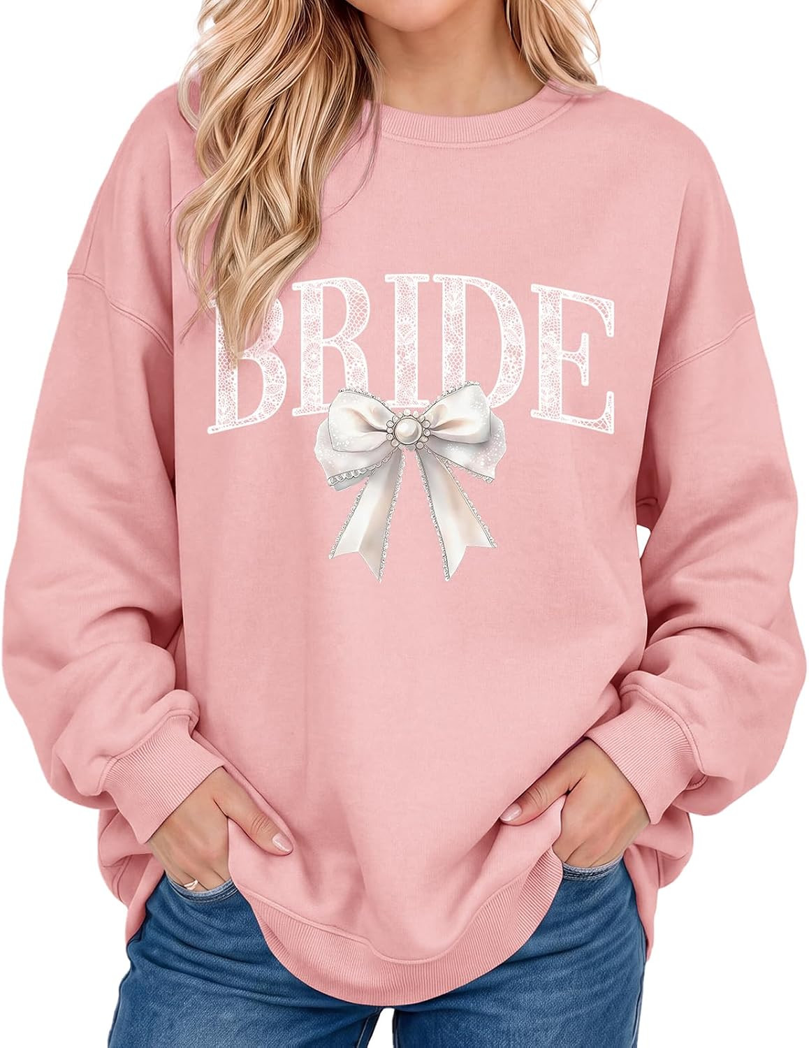Bride Sweatshirt Wedding Party Gifts Wifey Statement outfits Sweatshirt | Amazon (US)