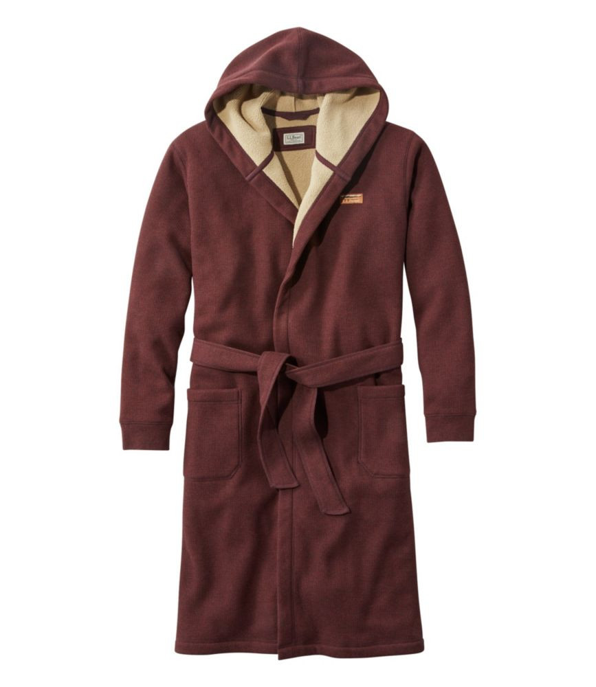 Men's Bonded Waffle Fleece Robe, Hooded | L.L. Bean