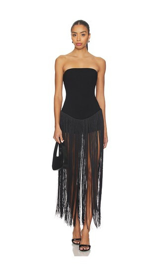 superdown Tea Fringe Romper in Black. - size M | Revolve Clothing (Global)