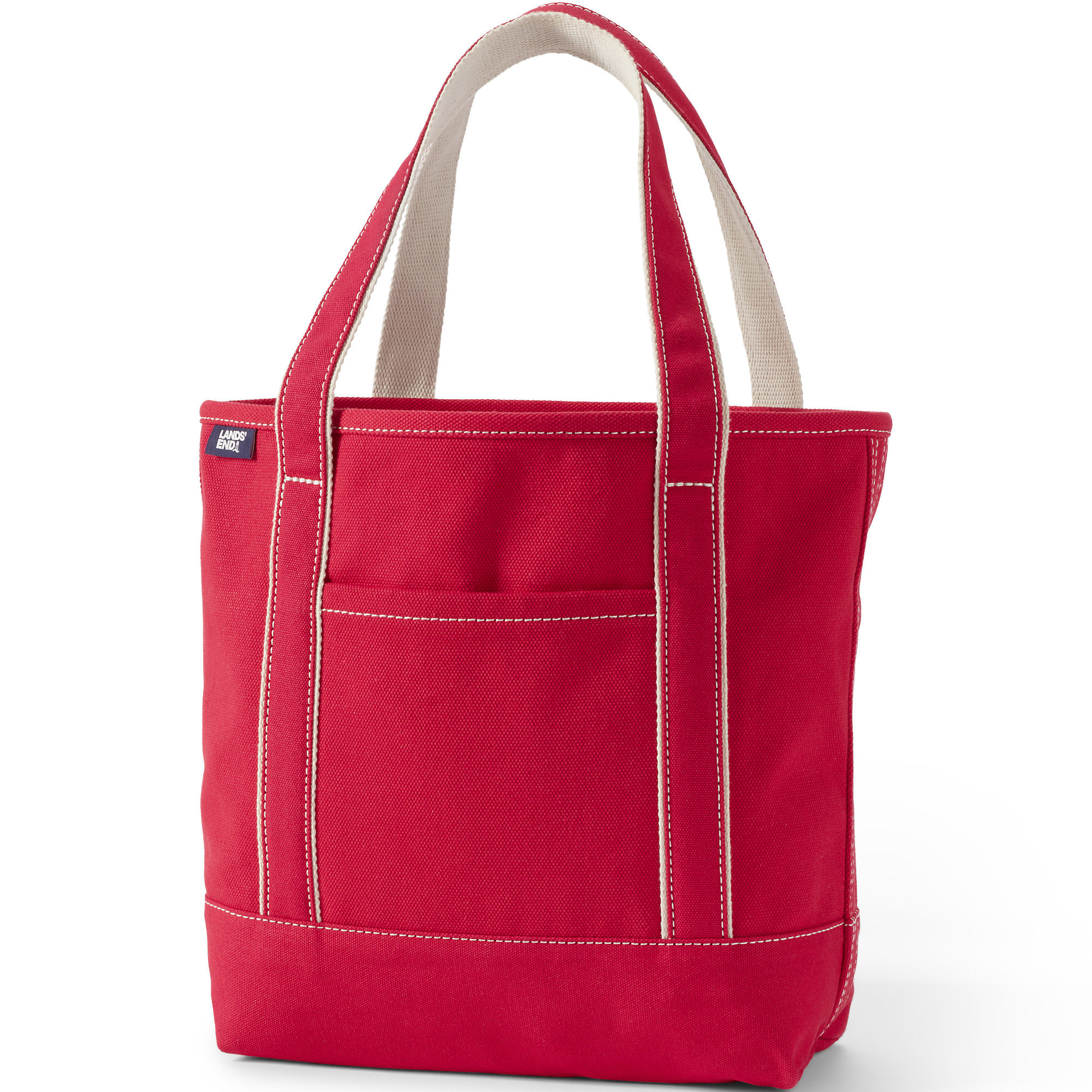 Medium Solid Color 5 Pocket Open Top Canvas Tote Bag | Lands' End (US)