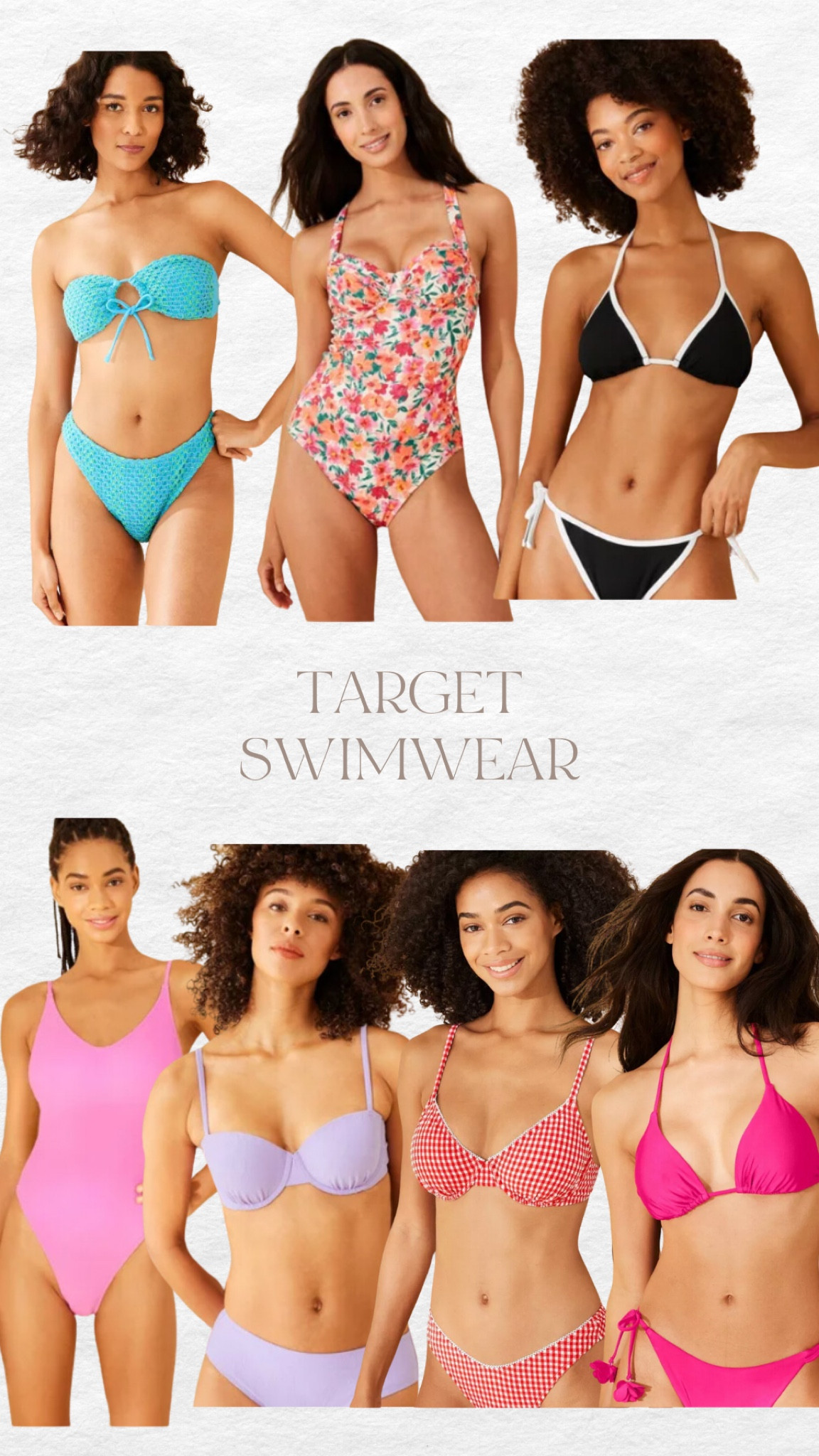 Target swimwear! 

Swimwear/ swimsuit/ bikini



#LTKFindsUnder50 #LTKSeasonal #LTKSwim