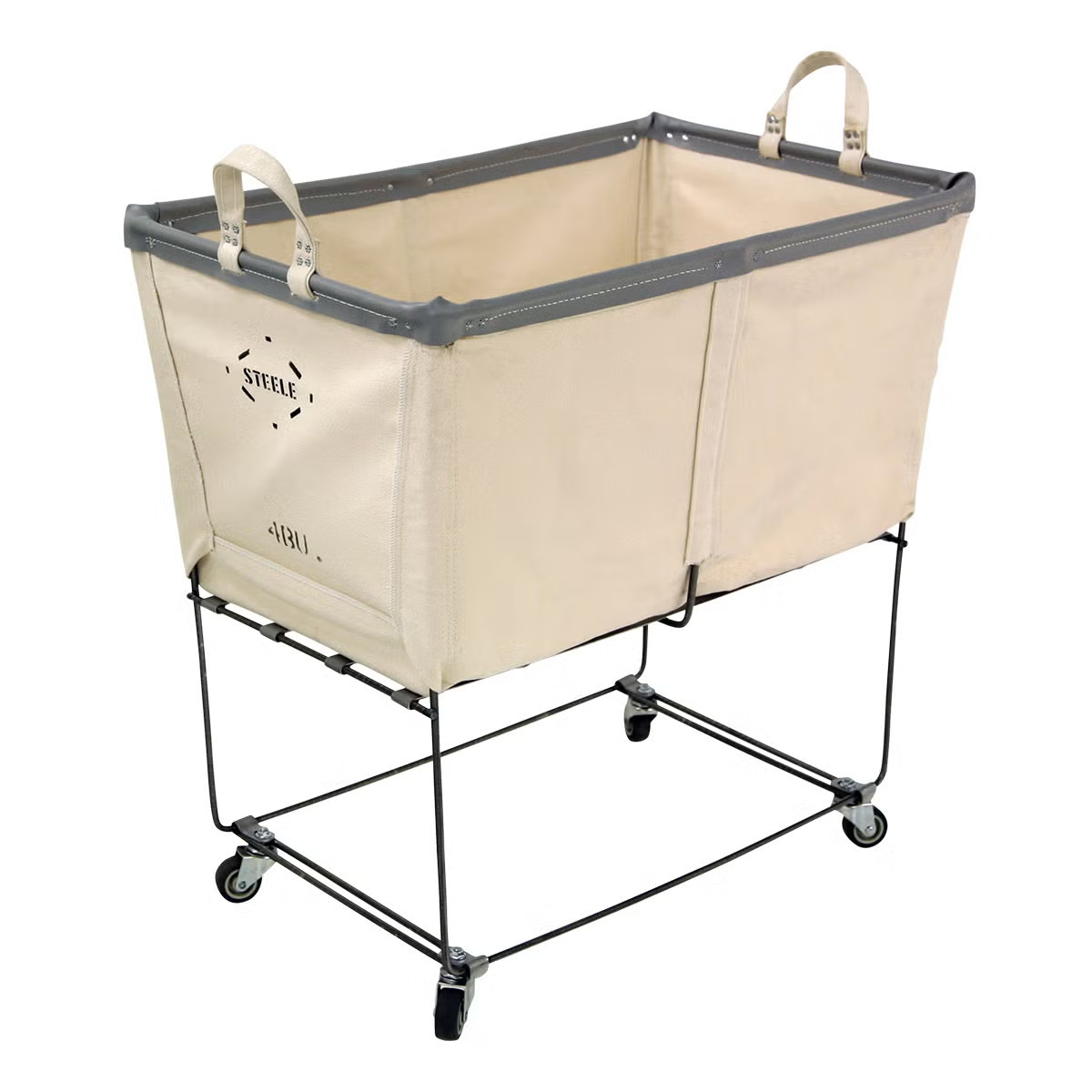 Steele Canvas Elevated Laundry Cart | The Container Store