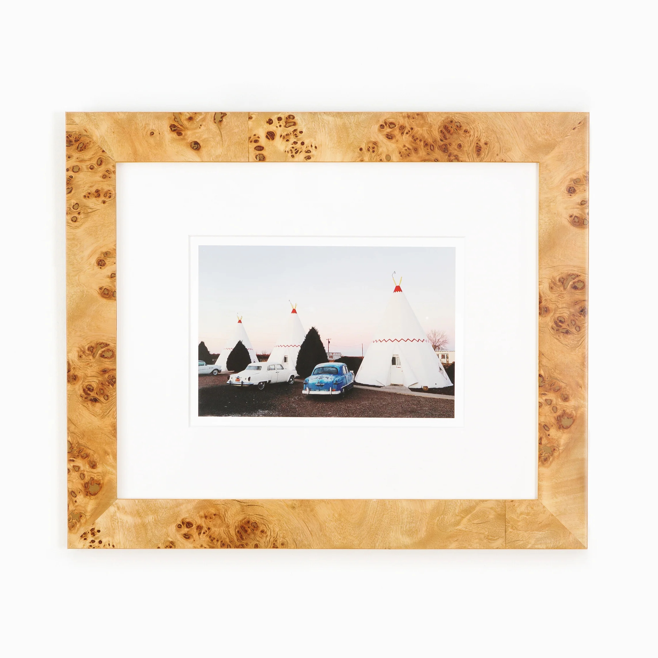 Wide burl wood frame | Framebridge
