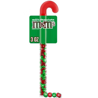 M&M's Milk Chocolate Christmas Candy Cane - 3oz | Target