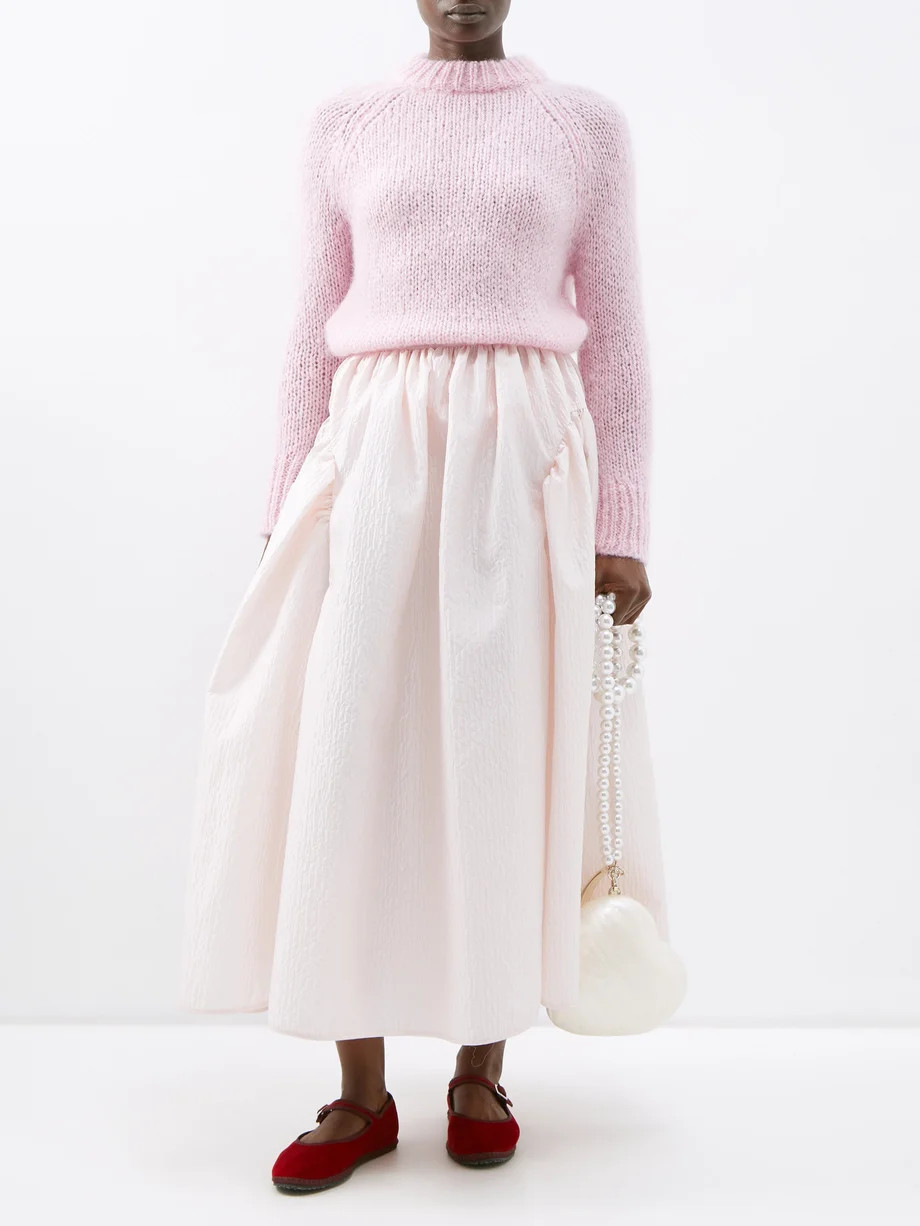 Blanket-stitched velvet Mary Jane flats | Vibi Venezia | Matches (US)