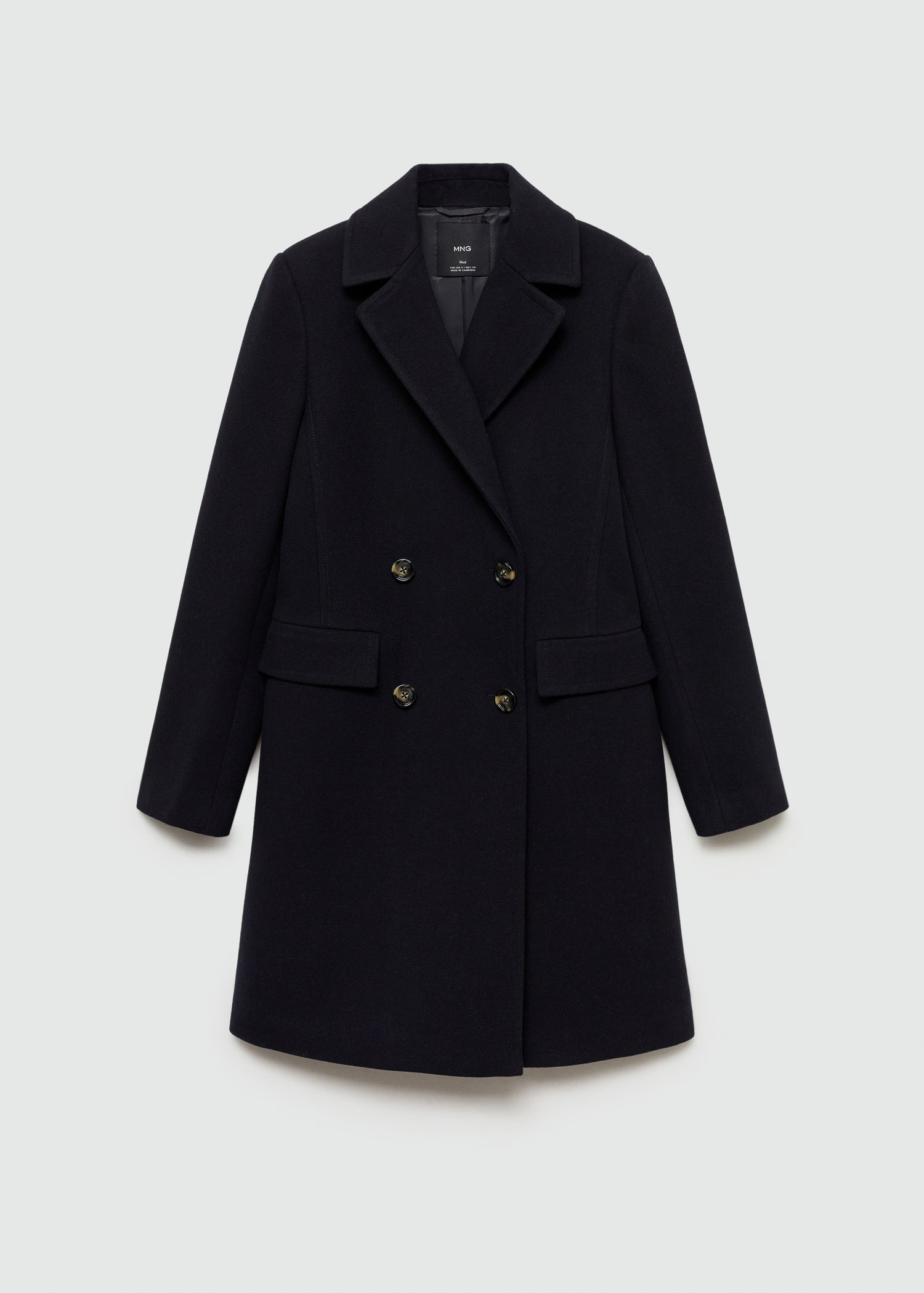 Double-breasted wool coat | MANGO (UK)