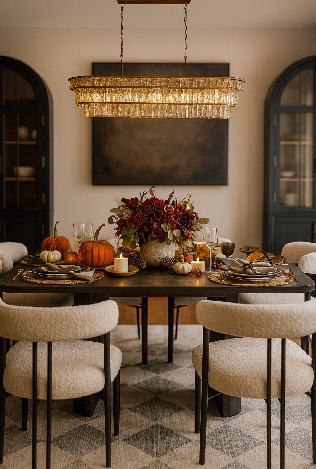 The dining room is where fall really comes to life. A beautiful table, the right lighting, a statement rug, and just a few seasonal accents make the whole space feel warm and inviting. Every piece is from Wayfair.

@Wayfair #Wayfair #WayfairPartner #FallTableStyle


#LTKHome #LTKSaleAlert #LTKSeasonal