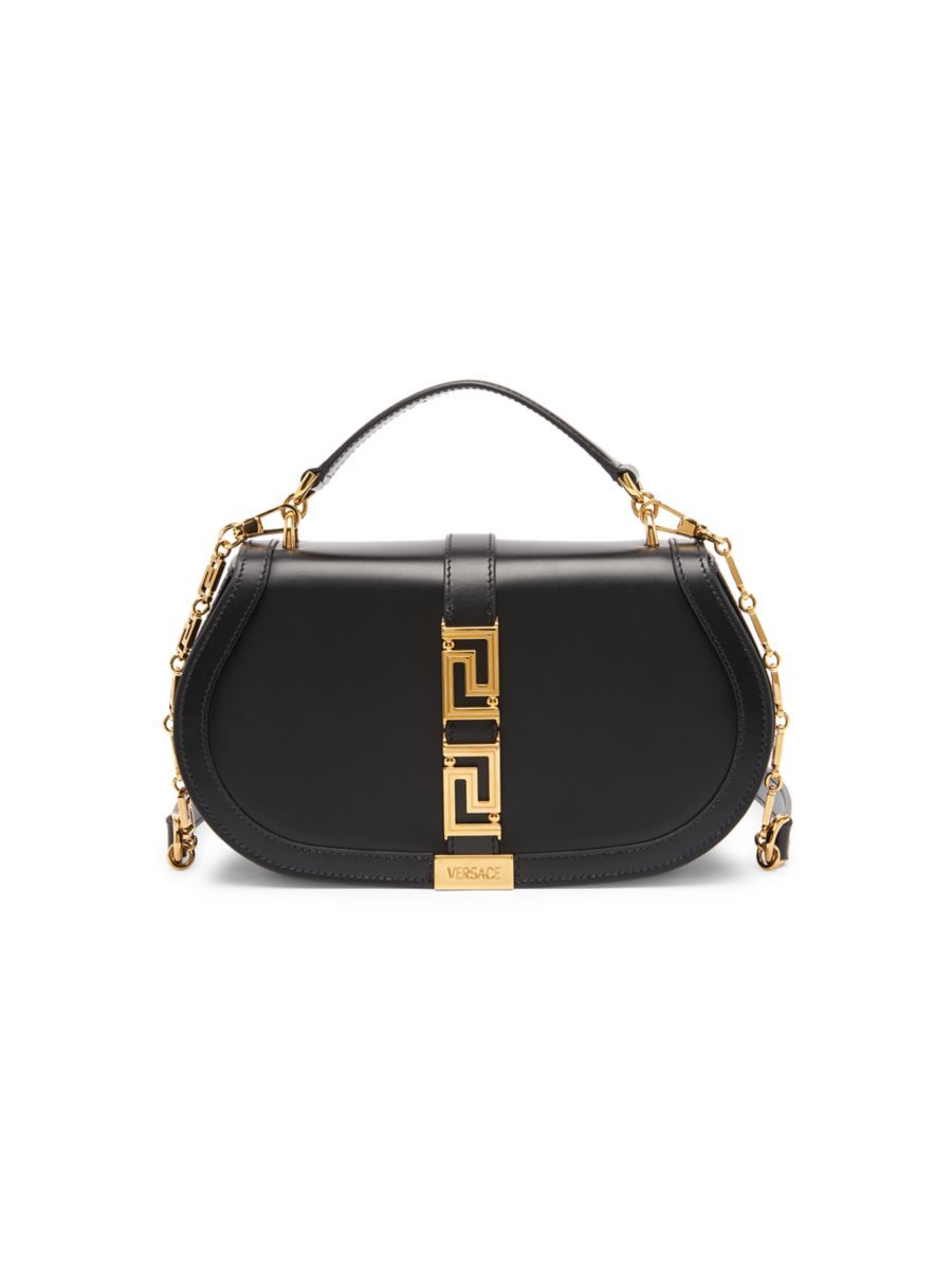 Greca Leather Top-Handle Bag | Saks Fifth Avenue