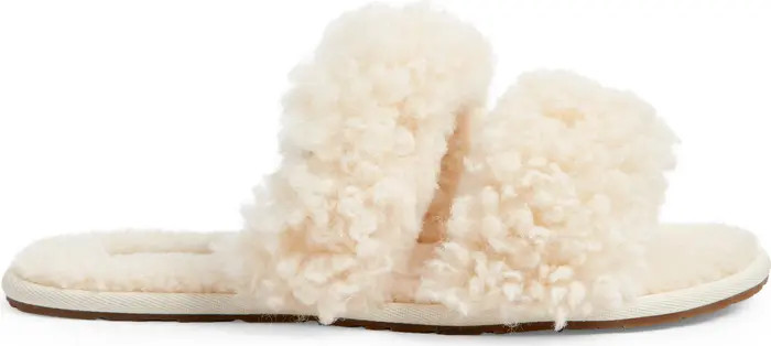 Maxi Curly Genuine Shearling Scuffetta Slipper (Women) | Nordstrom