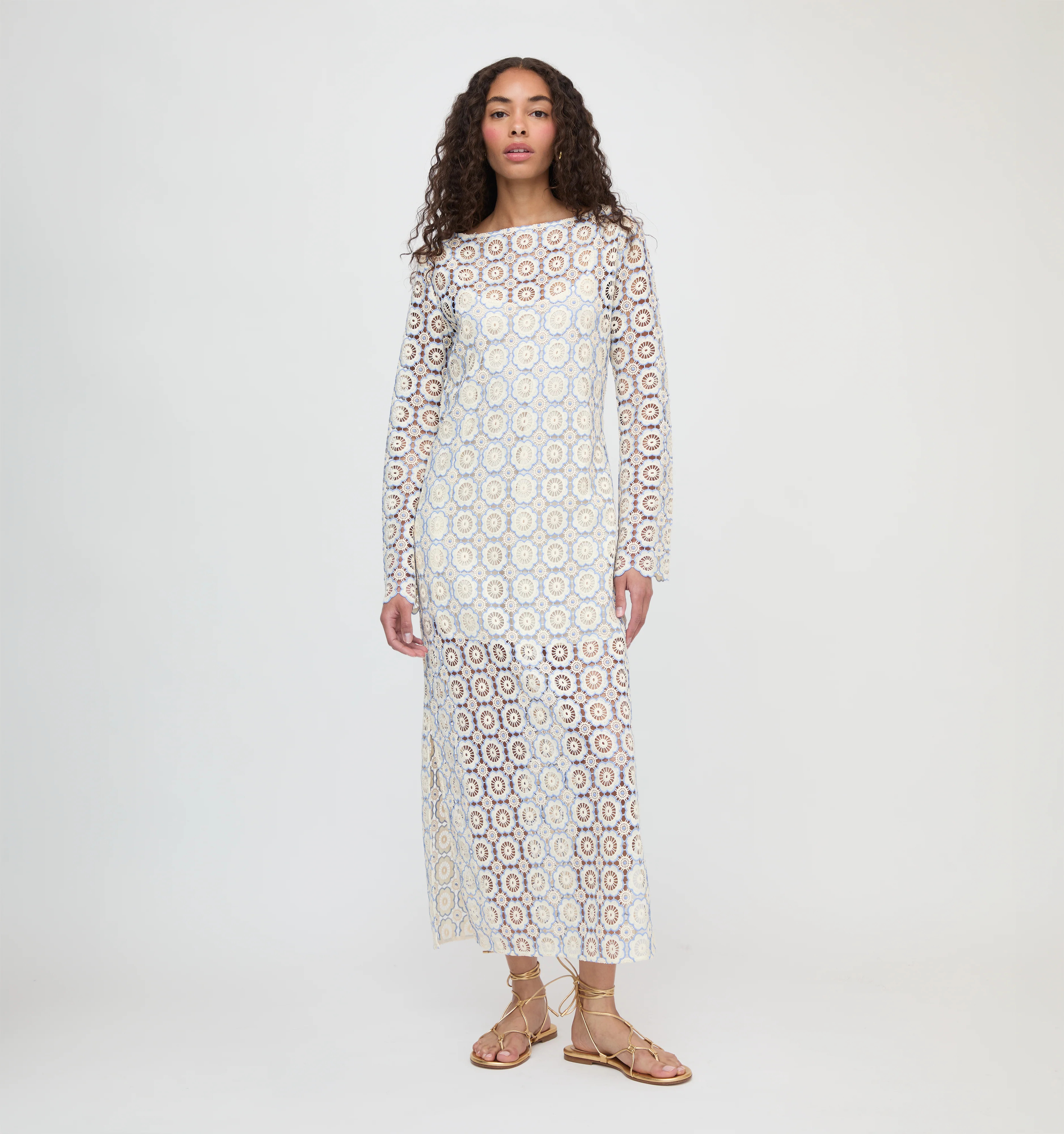 The Eliza Dress | Blue Dahlia Lace / XL | Hill House Home | Hill House Home US