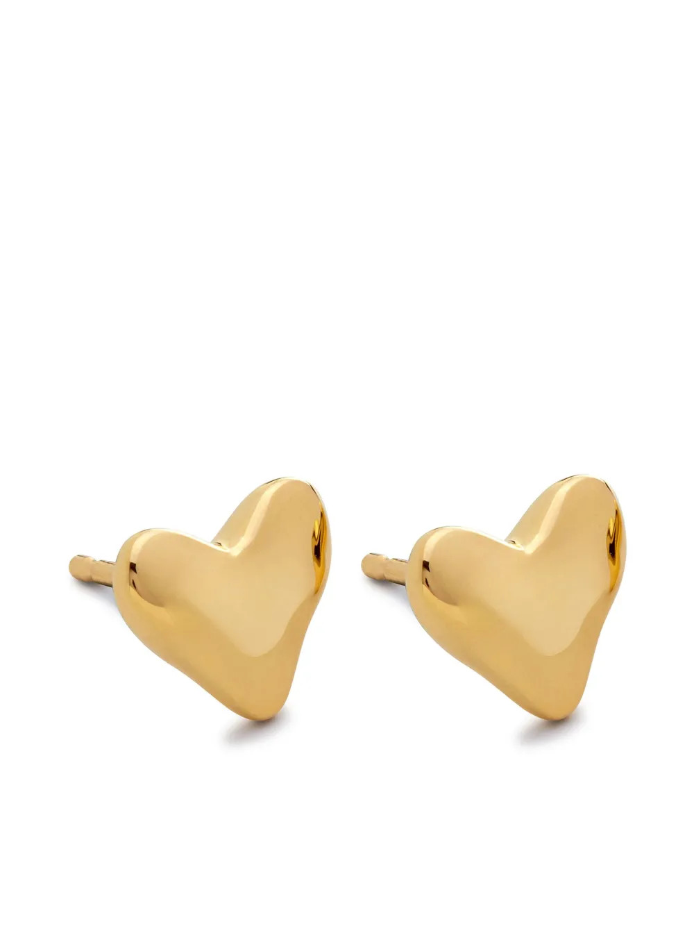 Monica Vinader heart stud earrings - Gold | Farfetch Global