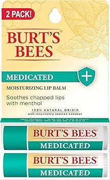 Burt's Bees Lip Balm Mothers Day Gifts for Mom - Medicated With Eucalyptus Oil and Menthol, Tint-... | Amazon (US)