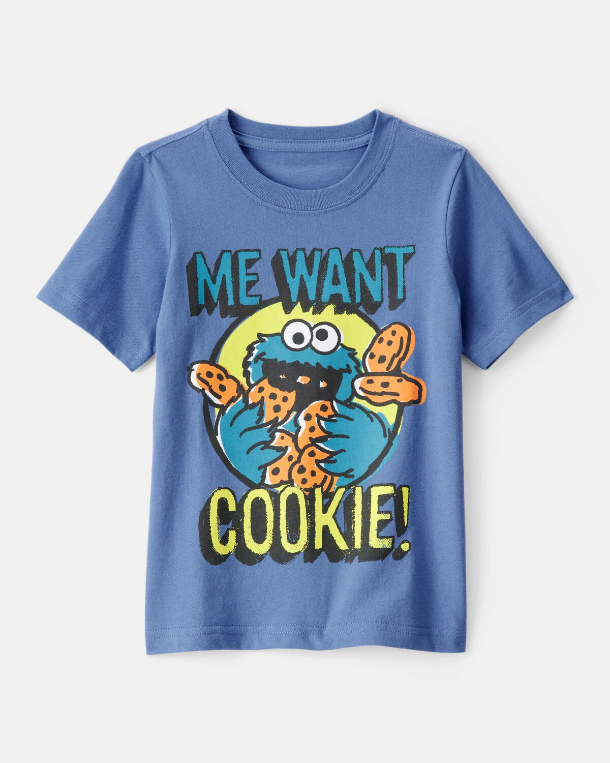 Toddler Boy Sesame Street Cookie Monster Short-Sleeve Graphic Tee - Blue | Carter's Inc