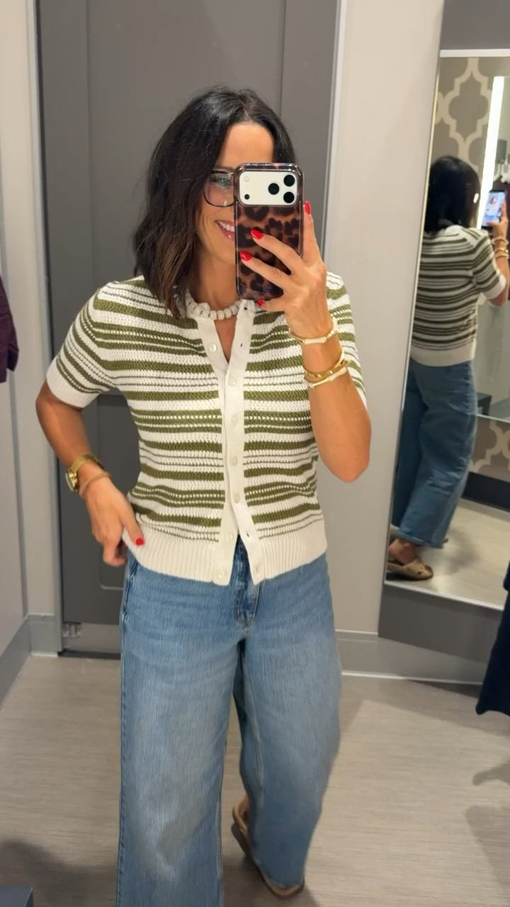 Okay Target, this little striped cardigan is GOOD 👏🏻 Love the olive green and cream together and it’s such an easy top to wear now and into fall! Wearing an XS.

#TargetFinds #TargetStyle #TargetFashion #AffordableFashion #LTKStyle