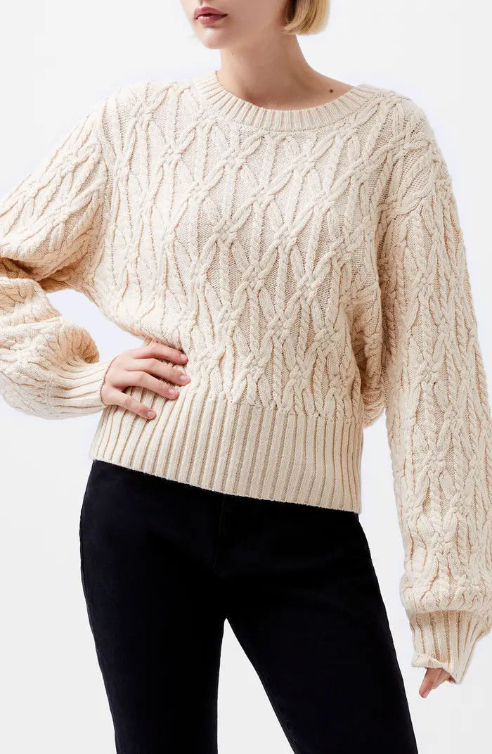 Layon Jini Cable Crewneck Sweater | Nordstrom