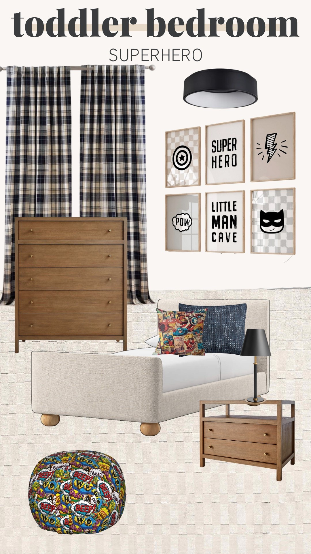 Super hero toddler bedroom! 


Bed, rug, wall art, dresser, curtains, accent pillows, table lamp, kids room, boys room 

#LTKKids #LTKStyleTip #LTKHome
