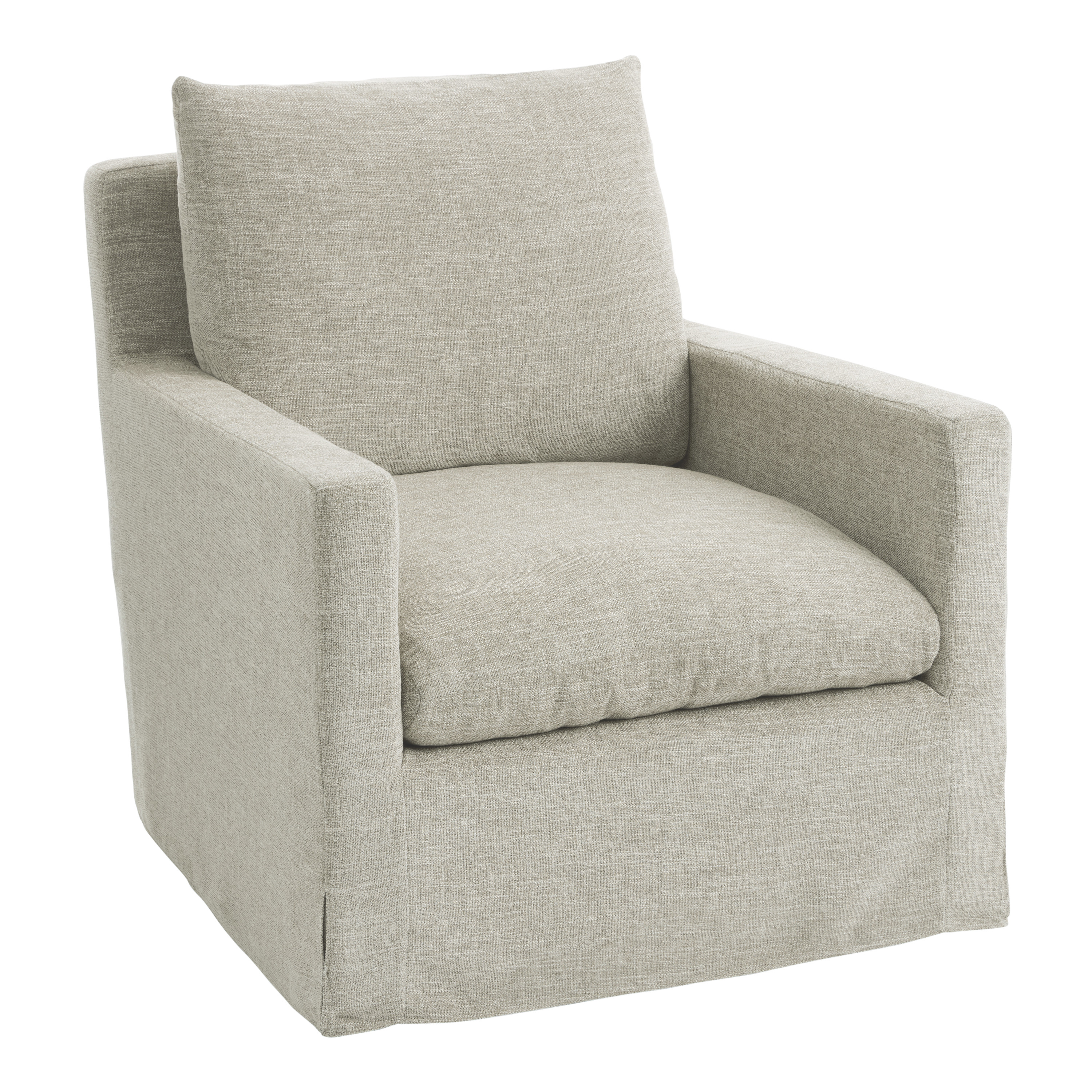 Brynn Feather Filled Swivel Chair | World Market