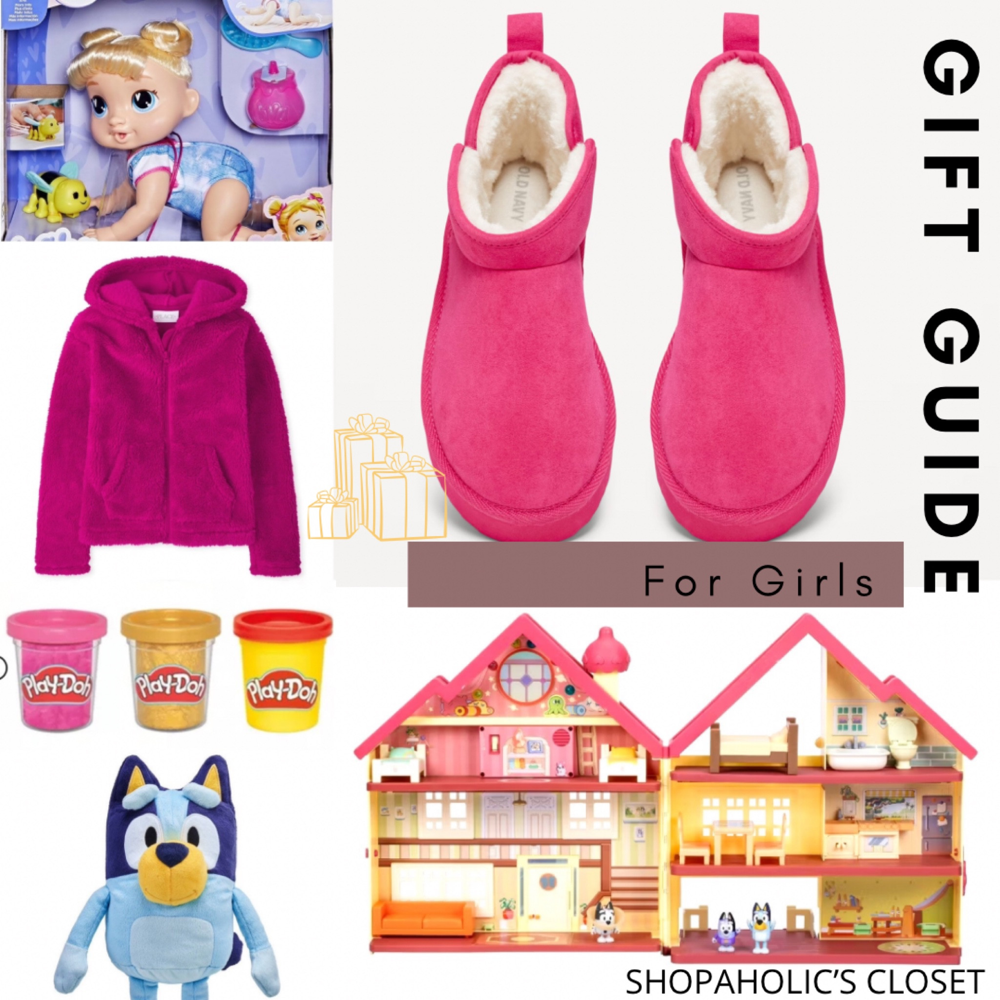 Here are the things I’m shopping for my sweet girl for Christmas. She loves pink, Bluey, baby dolls and playdoh.

#shopdeescloset #shopaholicscloset #giftguides

#LTKGiftGuide #LTKKids #LTKHoliday