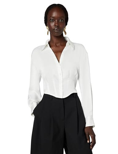 ASTR The Label Women's Millie top, White, L | Amazon (US)