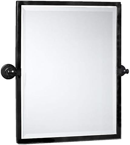 TEHOME Black Metal Framed Pivot Rectangle Bathroom Mirror Tilting Beveled Vanity Mirrors for Wall 23 | Amazon (US)