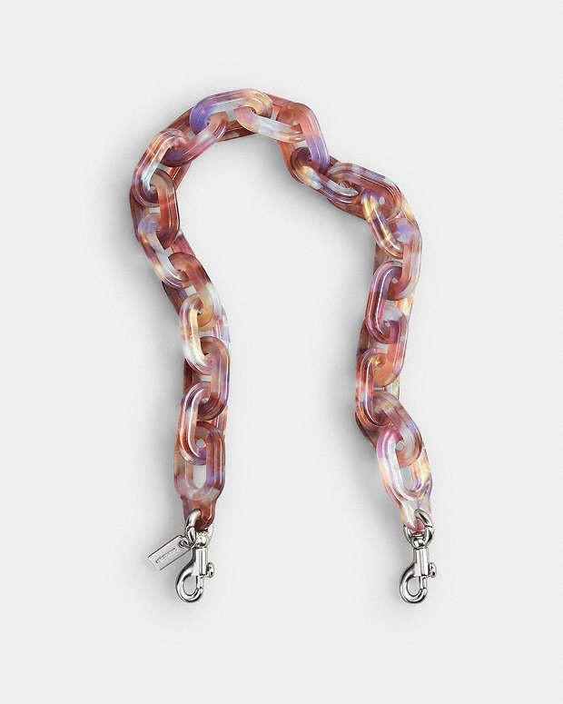 Coach COACHTOPIA Short Chain Strap With Recycled Resin  PURPLE MULTI Ck544 | eBay US